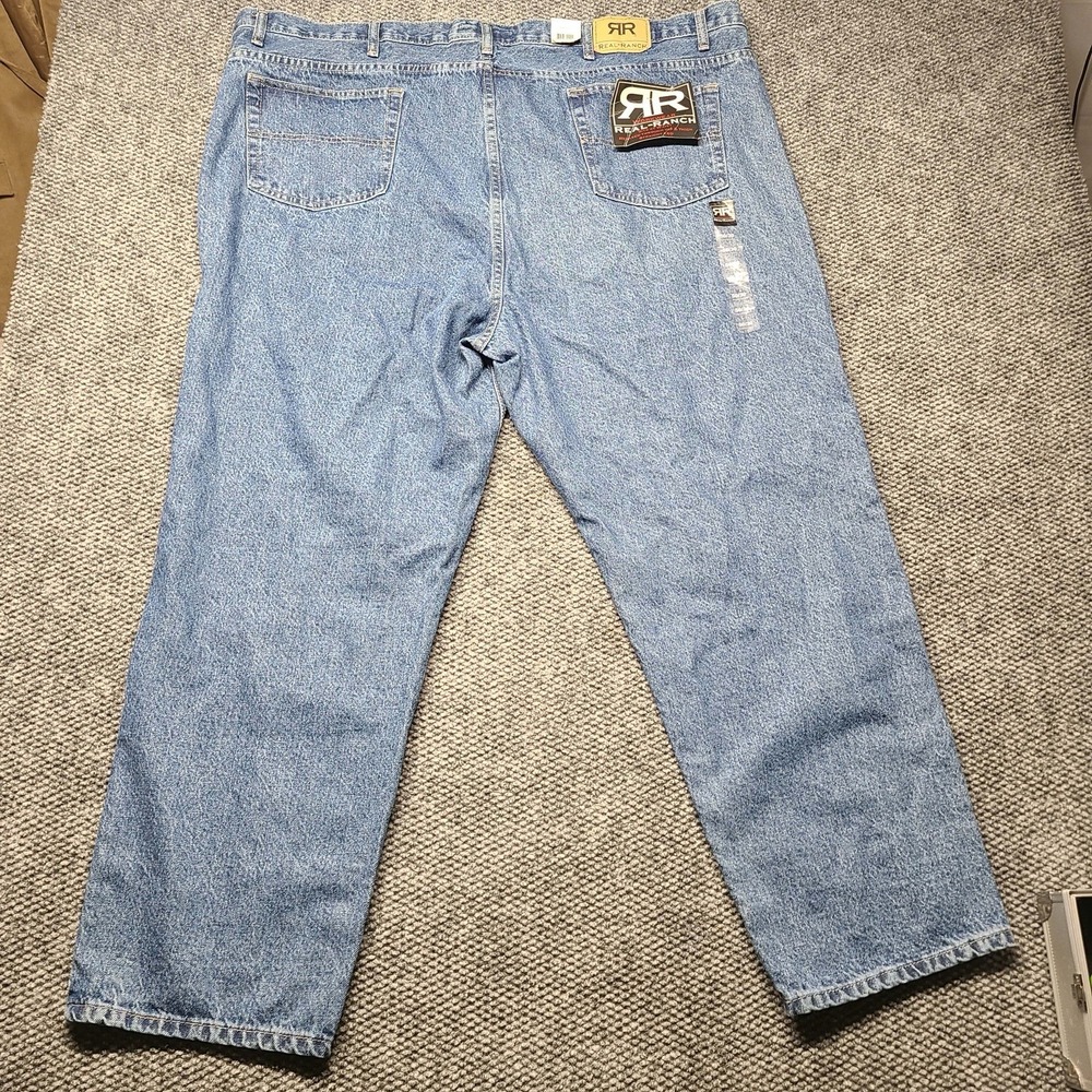 New Real Ranch Workwear Jeans Men's Sz 50x30 Relaxed Straight Leg Denim Medium
